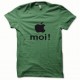 Shirt Apple moi rasta noir/vert bouteille pour homme et femme
