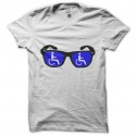 Shirt glasses blue funny blanc pour homme et femme