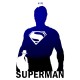 Shirt Superman Clark Kent silhouettes blanc pour homme et femme