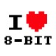 Shirt I love 8-bit blanc pour homme et femme