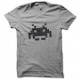 Shirt Space invaders gris pour homme et femme