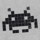Shirt Space invaders gris pour homme et femme