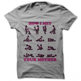 Shirt positions sexe gris pour homme et femme