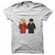 Shirt husband and wife lego blanc pour homme et femme
