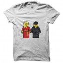 Shirt husband and wife lego blanc pour homme et femme