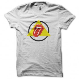 Shirt Rolling stone blanc pour homme et femme