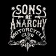 Shirt sons of anarchy motorcycle club noir pour homme et femme
