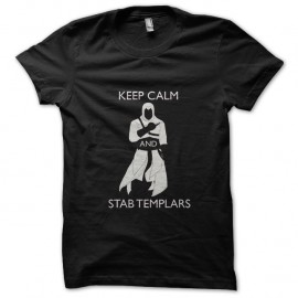 Shirt Keep Calm Assassin's Creed Templiers noir pour homme et femme