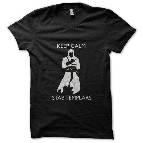 Shirt Keep Calm Assassin's Creed Templiers noir pour homme et femme