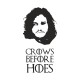 Shirt crows before hoes blanc pour homme et femme