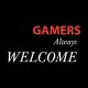 Shirt gamers always welcome noir pour homme et femme