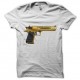 Shirt Golden gun blanc pour homme et femme