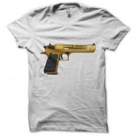 Shirt Golden gun blanc pour homme et femme