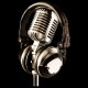 Shirt Microphones and headphones noir pour homme et femme