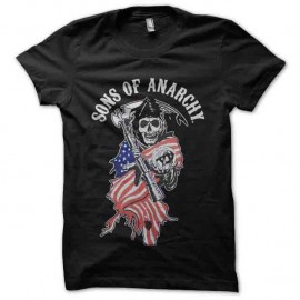 Shirt sons of anarchy america noir pour homme et femme