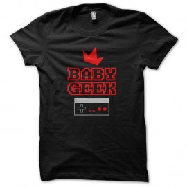 Shirt baby geek noir pour homme et femme