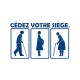 Shirt cédez votre siège blanc pour homme et femme