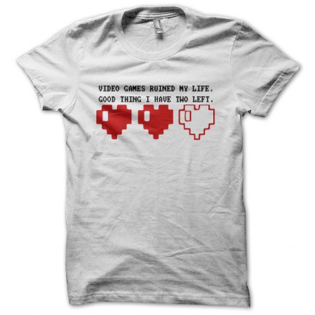 Shirt video games ruined my life blanc pour homme et femme