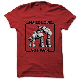 Shirt Make love not war rouge pour homme et femme