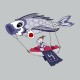 Shirt sushi volant gris pour homme et femme