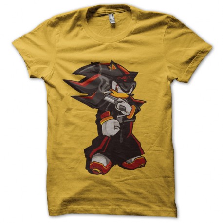 Shirt sonic cartoon jaune pour homme et femme