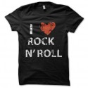 Shirt i love rock n' roll noir pour homme et femme