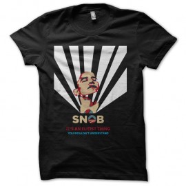 Shirt SNOB OBAMA noir pour homme et femme