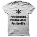 Shirt Pensées positives blanc pour homme et femme