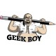 Shirt geek boy blanc pour homme et femme