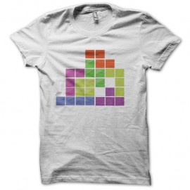 Shirt cube couleurs blanc pour homme et femme