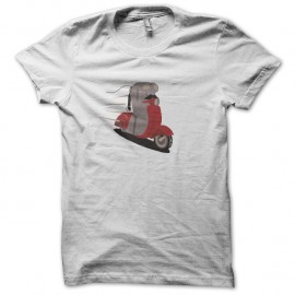 Shirt vespa blanc pour homme et femme