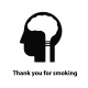 Shirt thank you for smoking blanc pour homme et femme