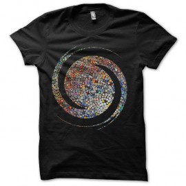 Shirt spirale de pins noir pour homme et femme
