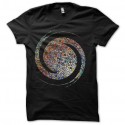 Shirt spirale de pins noir pour homme et femme