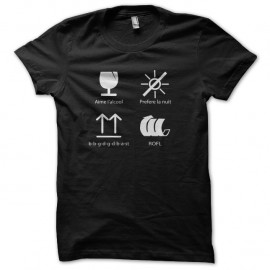 Shirt ce que pense les ... noir pour homme et femme