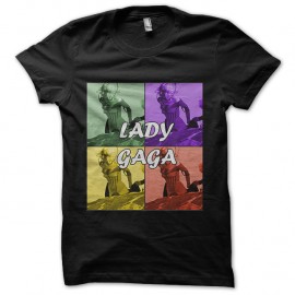 Shirt lady gaga dans l'espace noir pour homme et femme