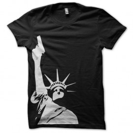 Shirt noir statue de la liberté avec son gun pour homme et femme