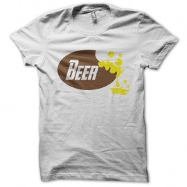 Shirt logo bière blanc pour homme et femme
