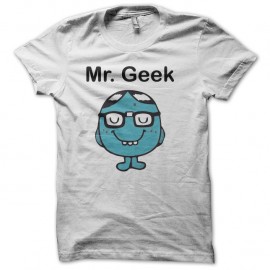 Shirt mr-geek blanc pour homme et femme