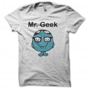 Shirt mr-geek blanc pour homme et femme