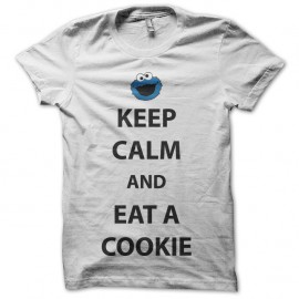 Shirt elmo eat cookie blanc pour homme et femme