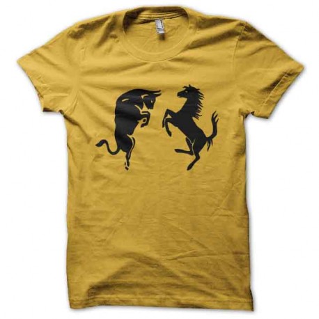 Shirt red bull vs ferrari jaune pour homme et femme