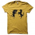 Shirt red bull vs ferrari jaune pour homme et femme