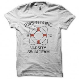 Shirt titanic swim team blanc pour homme et femme