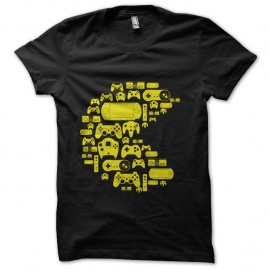 Shirt noir pacman console manette pour homme et femme