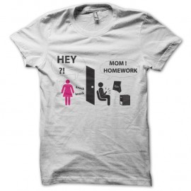 Shirt blanc maman je suis occupe pour homme et femme