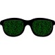 Shirt blanc lunettes de matrix pour homme et femme