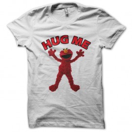 Shirt elmo hug me blanc pour homme et femme