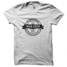 Shirt web geek blanc pour homme et femme
