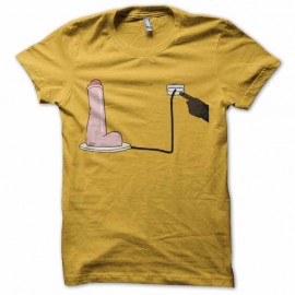 Shirt vibromasseur geek jaune pour homme et femme